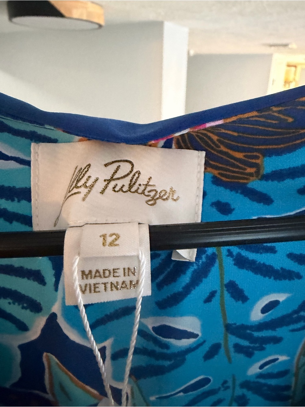 Lilly Pulitzer Blue Floral V-Neck Dress - Picture 5 of 7